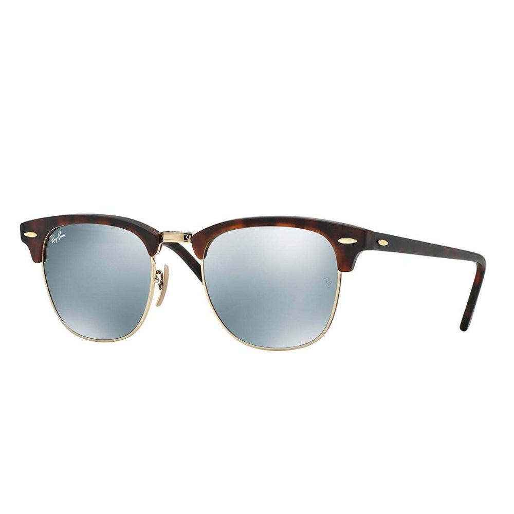 NWT Ray-Ban Clubmaster, Sand Havana on Arista / Silver Mirror